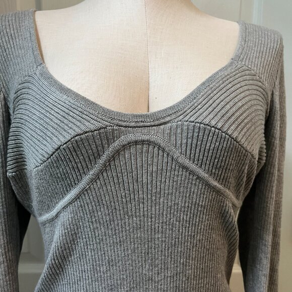 NWOT Ribbed Long Sleeve Bodysuit - Picture 2 of 5